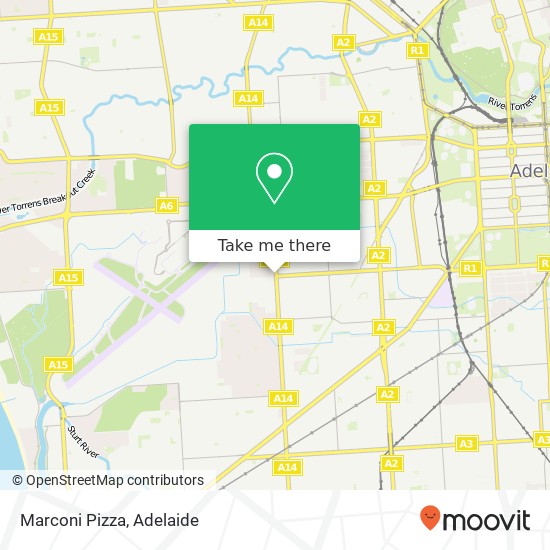 Mapa Marconi Pizza, 196 Marion Rd West Richmond SA 5033