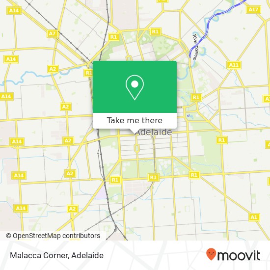 Mapa Malacca Corner, Grote St Adelaide SA 5000