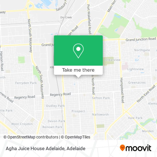 Mapa Agha Juice House Adelaide