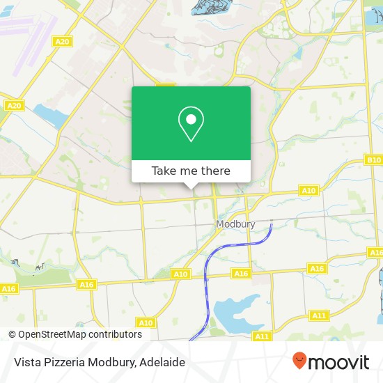 Vista Pizzeria Modbury, Auburn Rd Modbury North SA 5092 map