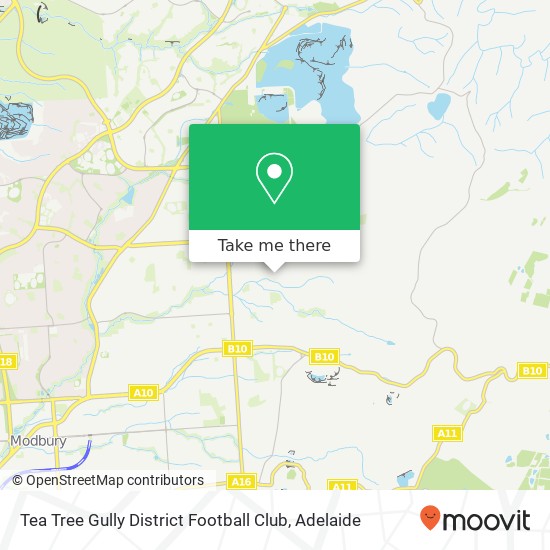 Tea Tree Gully District Football Club, Banksia Park SA 5091 map