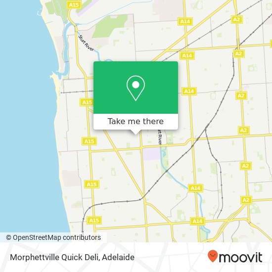 Mapa Morphettville Quick Deli