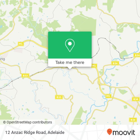 Mapa 12 Anzac Ridge Road