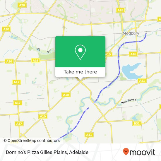 Mapa Domino's Pizza Gilles Plains