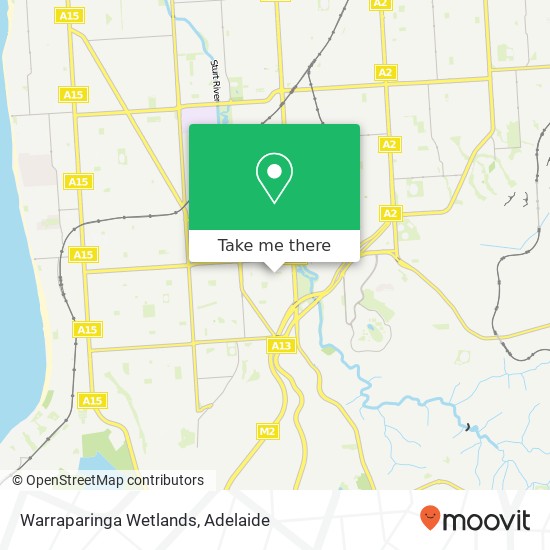 Warraparinga Wetlands map