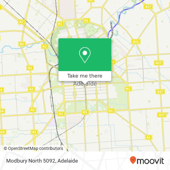 Mapa Modbury North 5092