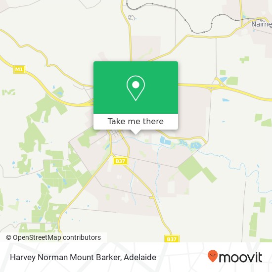 Harvey Norman Mount Barker map