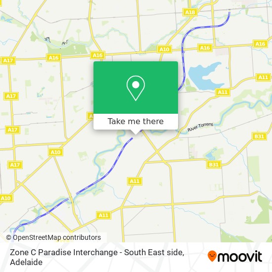Zone C Paradise Interchange - South East side map