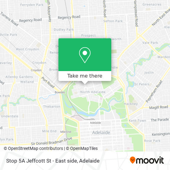 Stop 5A Jeffcott St - East side map