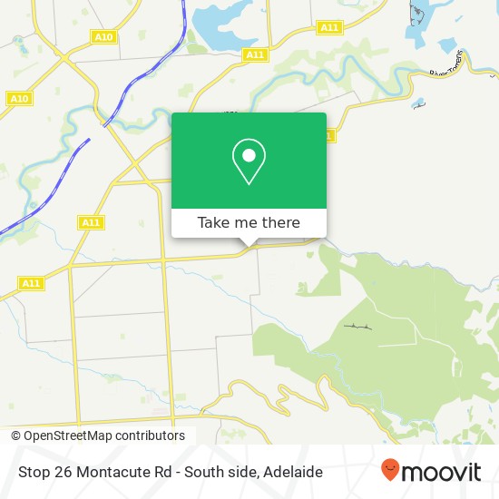 Mapa Stop 26 Montacute Rd - South side