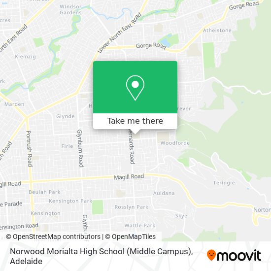 Mapa Norwood Morialta High School (Middle Campus)