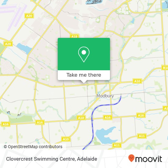 Mapa Clovercrest Swimming Centre