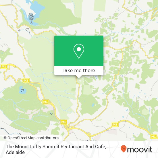 Mapa The Mount Lofty Summit Restaurant And Café