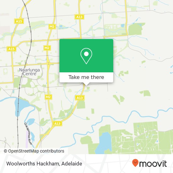 Mapa Woolworths Hackham