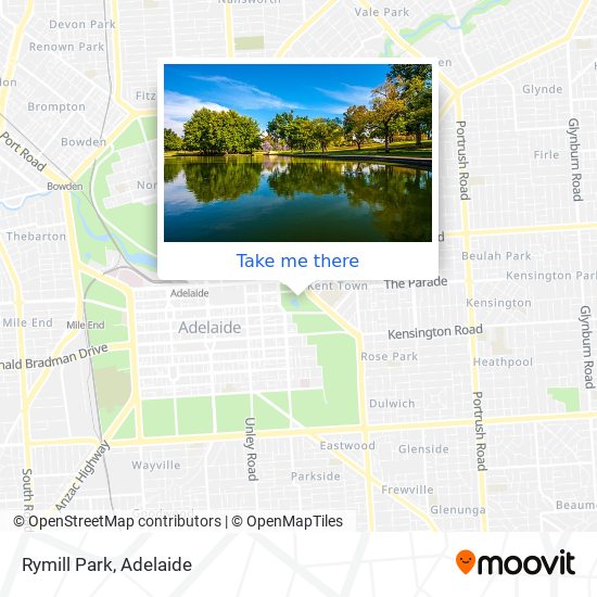 Mapa Rymill Park