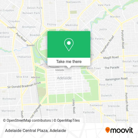 Mapa Adelaide Central Plaza