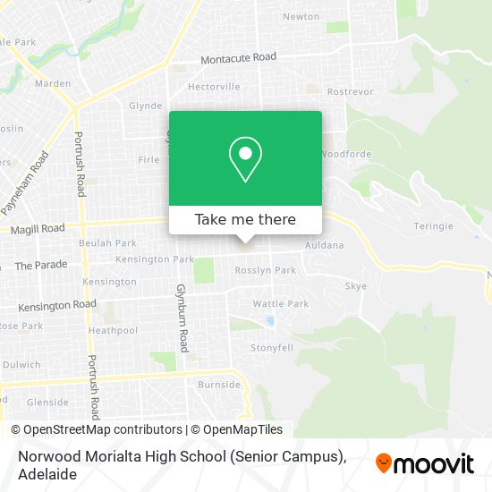 Mapa Norwood Morialta High School (Senior Campus)
