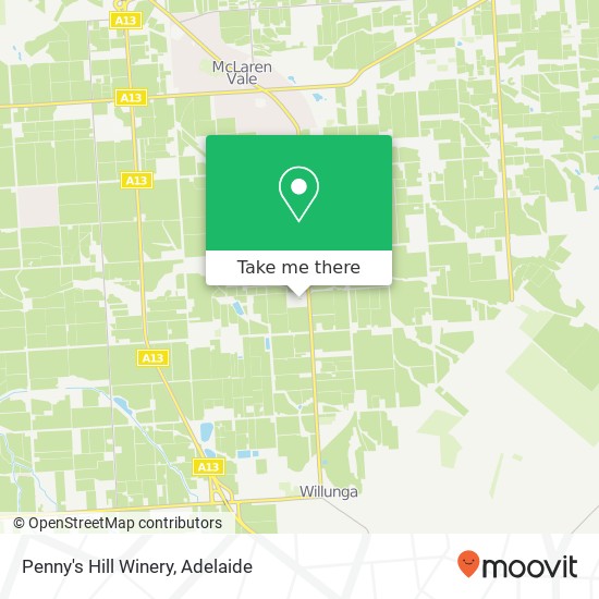 Penny's Hill Winery map