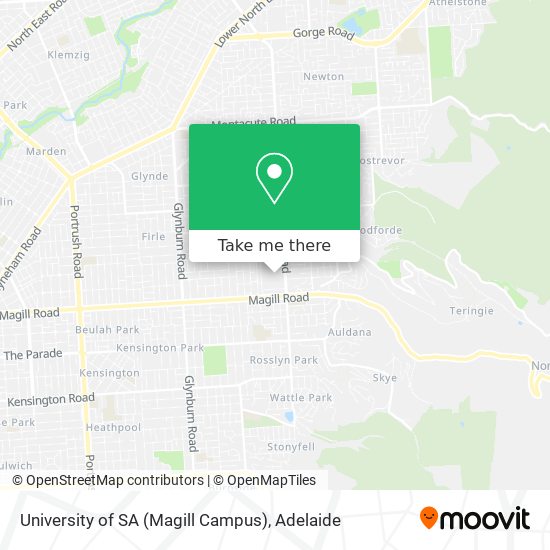 University of SA (Magill Campus) map