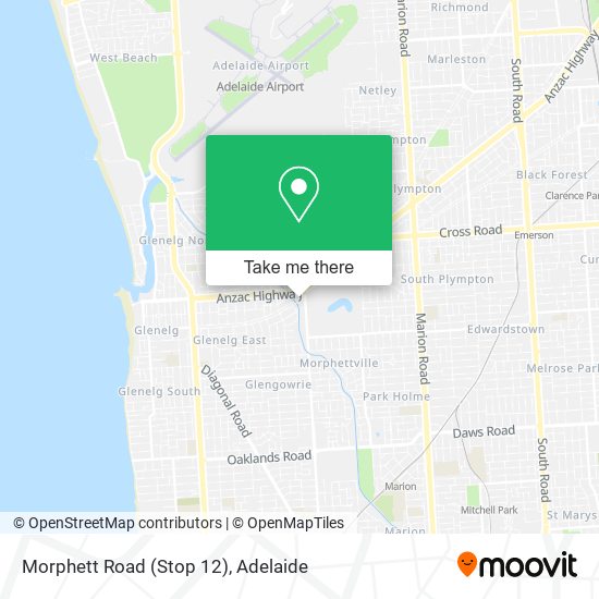 Mapa Morphett Road (Stop 12)