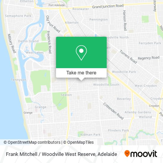 Mapa Frank Mitchell / Woodville West Reserve