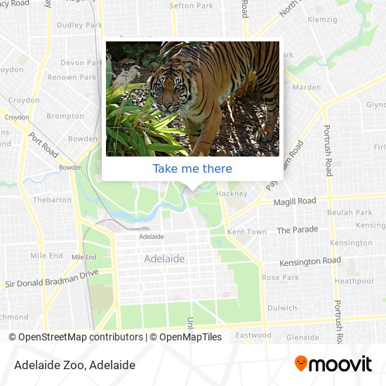 Mapa Adelaide Zoo