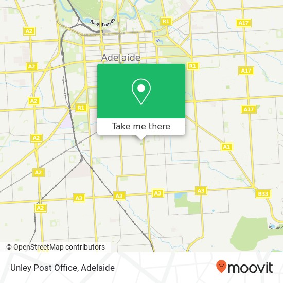 Mapa Unley Post Office