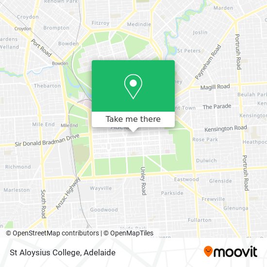 St Aloysius College map