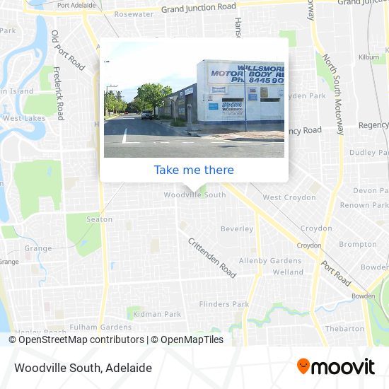 Mapa Woodville South