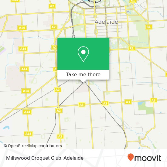 Millswood Croquet Club map