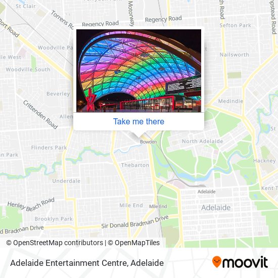 Mapa Adelaide Entertainment Centre