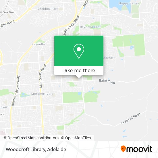 Mapa Woodcroft Library