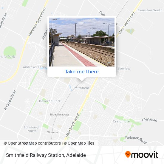 Mapa Smithfield Railway Station