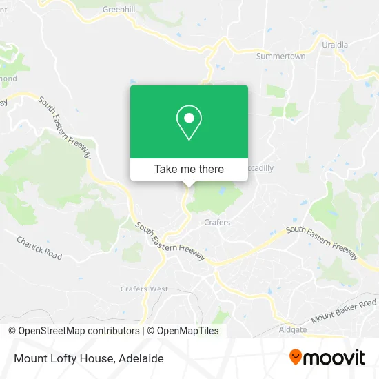 Mapa Mount Lofty House