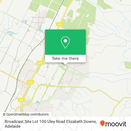 Broadcast Site Lot 100 Uley Road Elizabeth Downs map