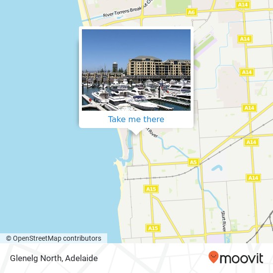 Mapa Glenelg North