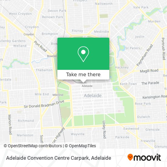 Mapa Adelaide Convention Centre Carpark