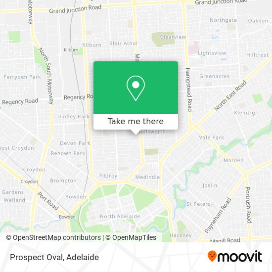 Mapa Prospect Oval