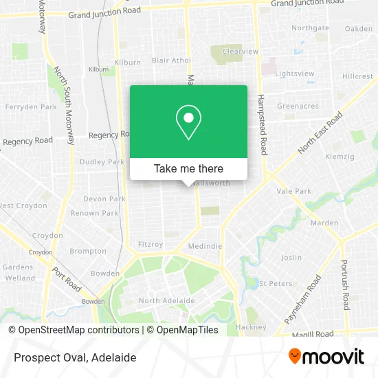 Mapa Prospect Oval