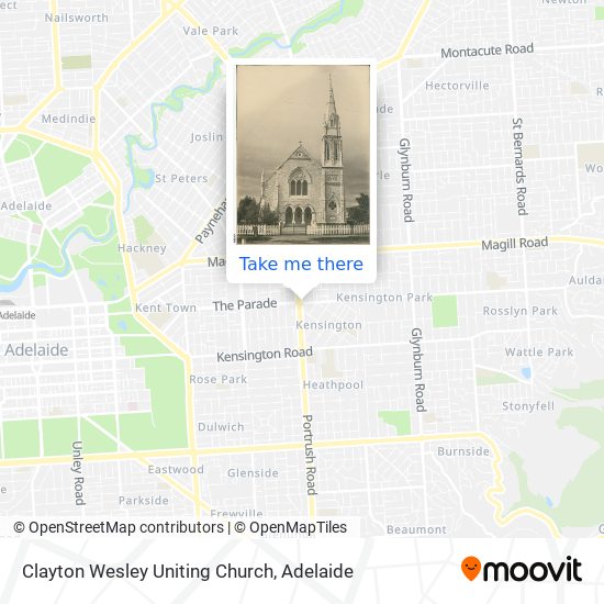 Mapa Clayton Wesley Uniting Church