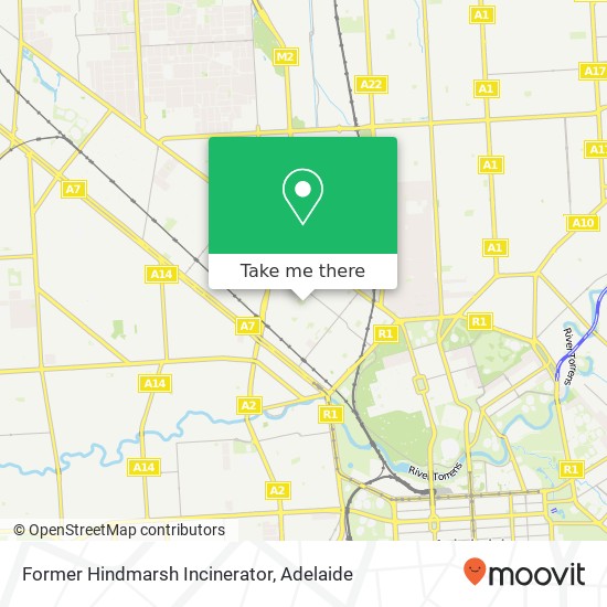 Former Hindmarsh Incinerator map