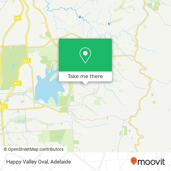 Happy Valley Oval map