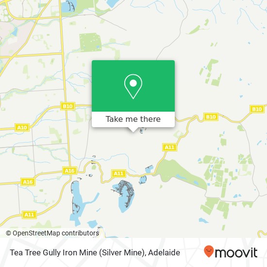 Mapa Tea Tree Gully Iron Mine (Silver Mine)