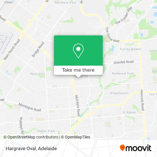 Mapa Hargrave Oval