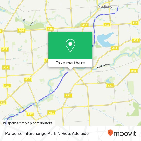Paradise Interchange Park N Ride map