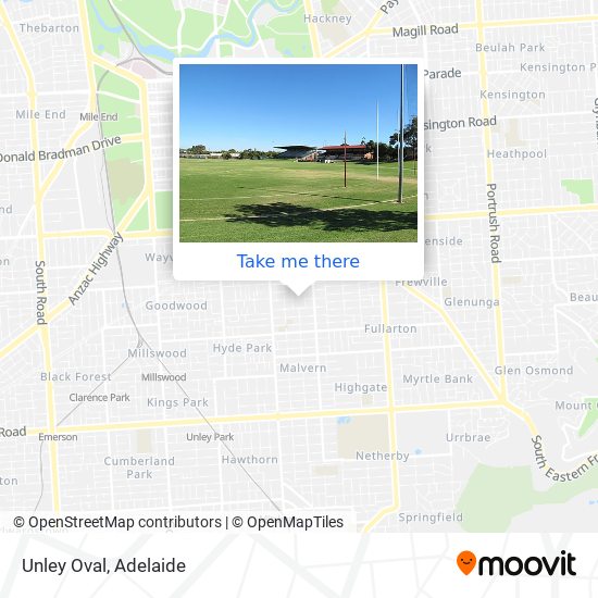 Unley Oval map