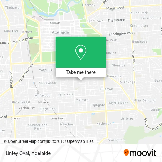 Unley Oval map