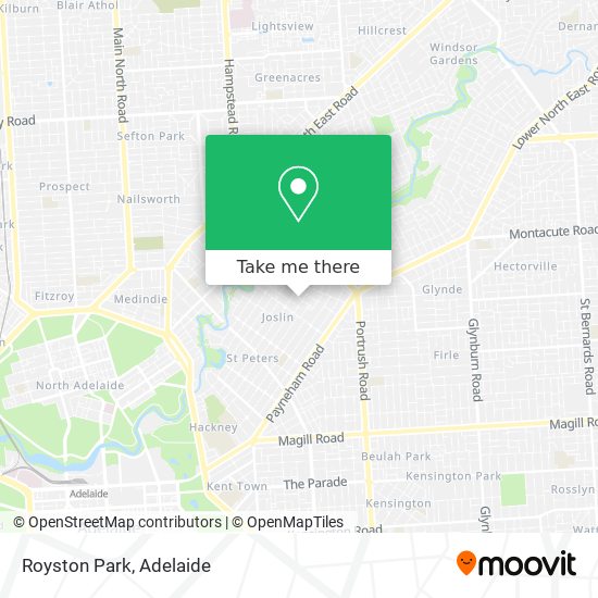 Mapa Royston Park