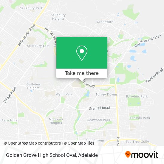 Mapa Golden Grove High School Oval