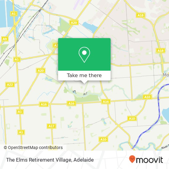 Mapa The Elms Retirement Village